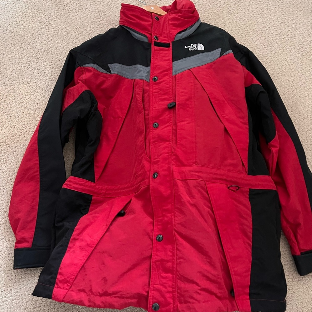The North Face News Red and Black Ski Jacket